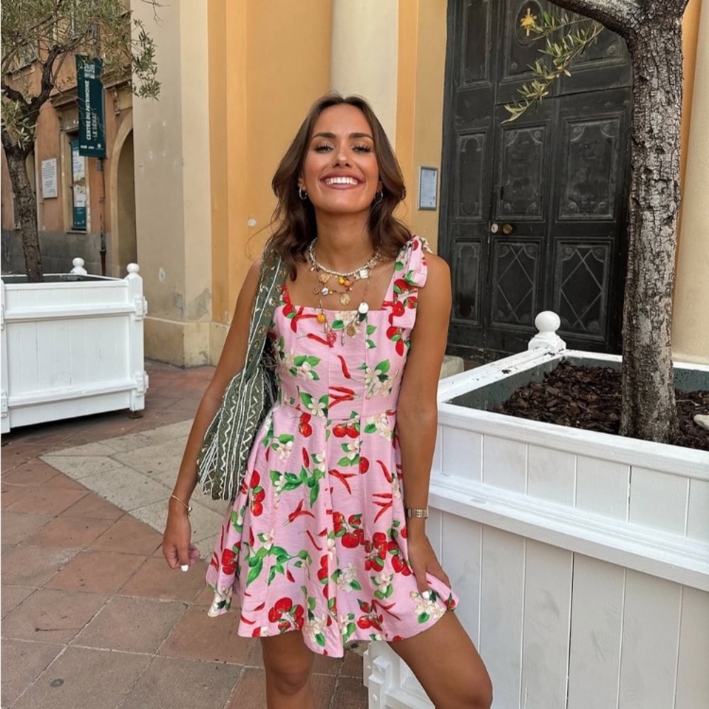 LAST ONE!!! ZARA BLOGGERS FAVORITE CHERRY PRINT MINI DRESS